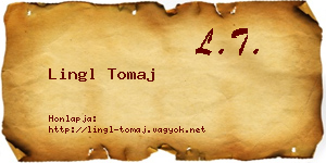 Lingl Tomaj névjegykártya